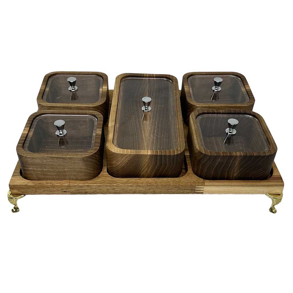 اردوخوری چوبی مدرن پنج خونه پایه دار