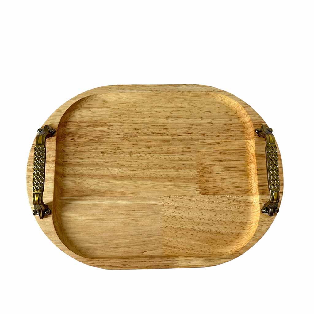 سینی چوبی سرو و پذیرایی بیضی