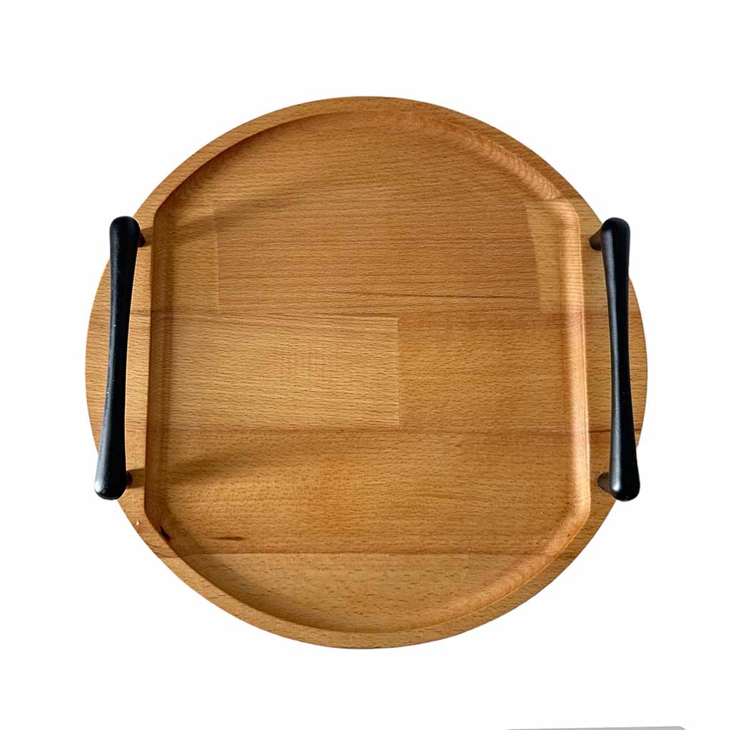 سینی چوبی سرو و پذیرایی گرد