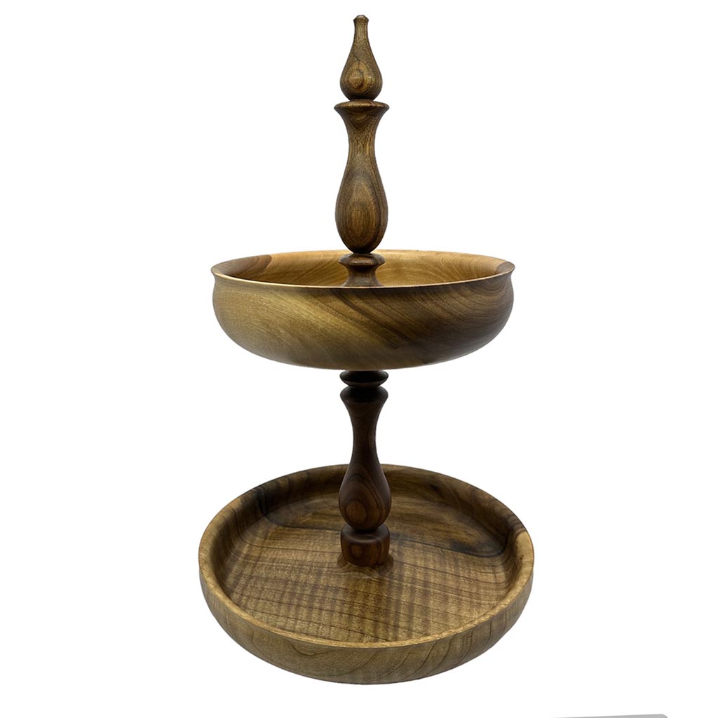 دو طبقه پذیرایی چوب گردو